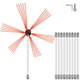 Fire Pit Accessories: VEVOR Chimney Sweep Kit 33FT Chimney Cleaning Kit Nylon Sooteater Chimney Cleaning Kit Flexible Brush Head Chimney Sweeping Kit Easy Connecting Chimney Brush With 10 White Rods