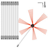 Fire Pit Accessories: VEVOR Chimney Sweep Kit 33FT Chimney Cleaning Kit Nylon Sooteater Chimney Cleaning Kit Flexible Brush Head Chimney Sweeping Kit Easy Connecting Chimney Brush With 10 White Rods