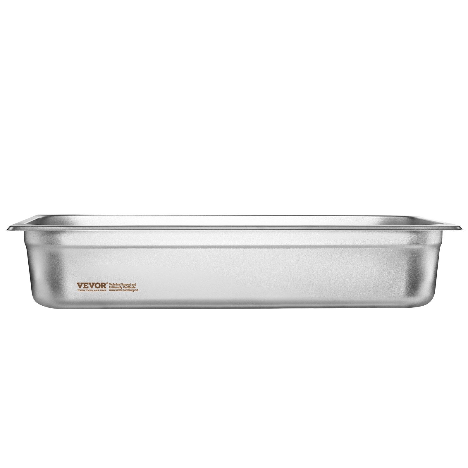 Food Storage: VEVOR 6 Pack Hotel Pans, Full Size Anti-Jam Steam Pan, 0.8mm Thick Stainless Steel Restaurant Steam Table Pan, 4-Inch Deep Commercial Table Pan, Catering Storage Food Pan, for Industrial & Scientific