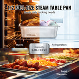 Food Storage: VEVOR 8 Pack Hotel Pans, 1/2 Size Anti-Jam Steam Pan with Lid, 0.8mm Thick Stainless Steel Steam Table Pan, 4-Inch Deep Commercial Table Pan, Catering Storage Food Pan, for Industrial & Scientific