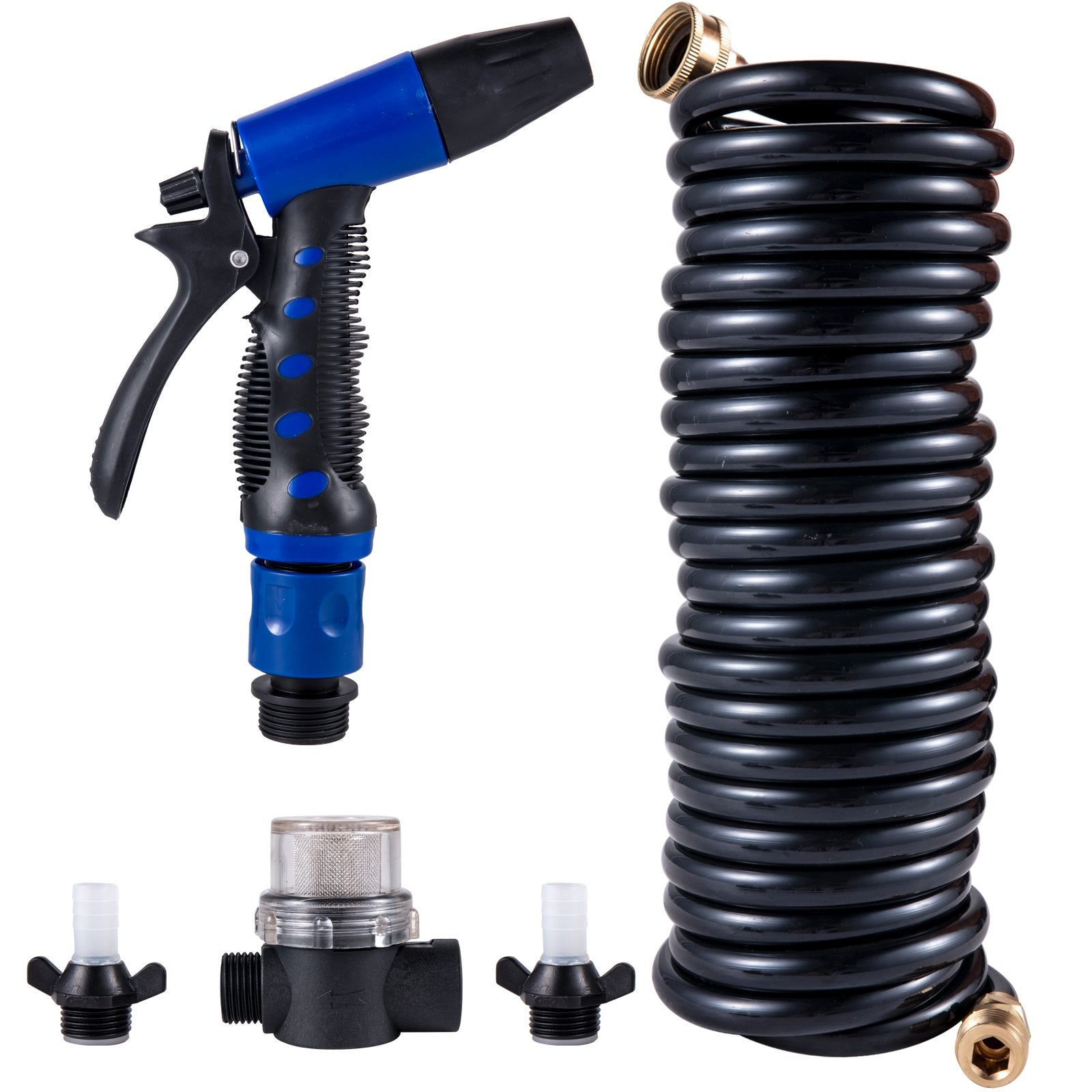 Fuel & Exhaust: VEVOR RV Water Pump 5.3 GPM 5.5 Gallons Per Minute 12V Water Pump Automatic 70 PSI Diaphragm Pump with 25 Foot Coiled Hose Washdown Pumps for Boats Caravan Rv Marine Yacht