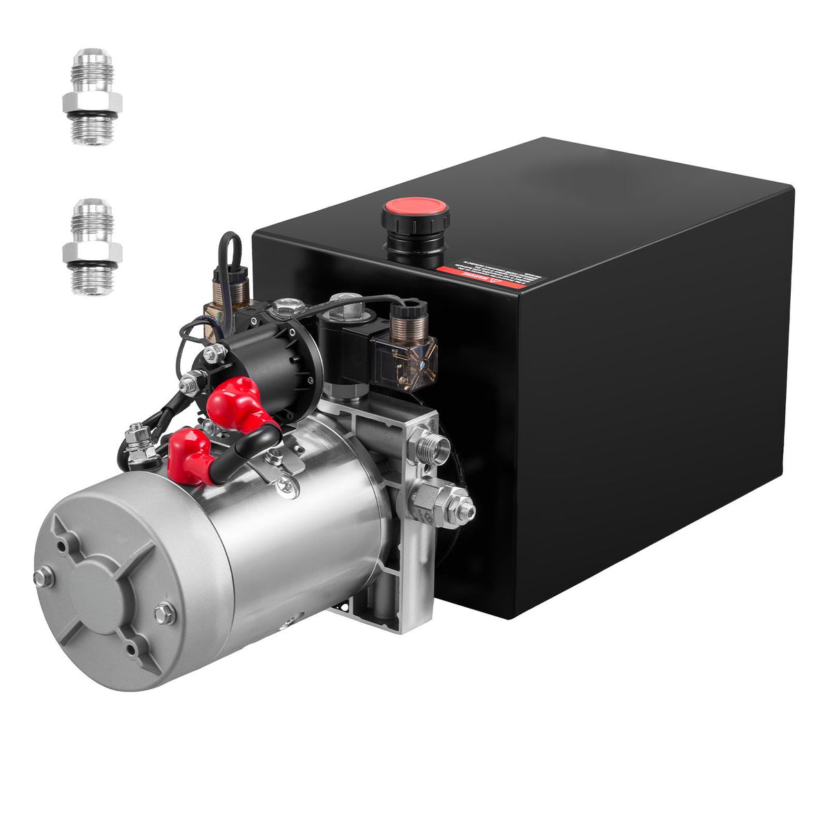 12 L Hydraulic Power Unit, Double Acting Dump Trailer Pump, 22 MPa Max Relief Pressure & 3.4 L/min Flow Rate, DC 12V Hydraulic Pump with Metal Reservoir for Dump Trailer Car Lifting