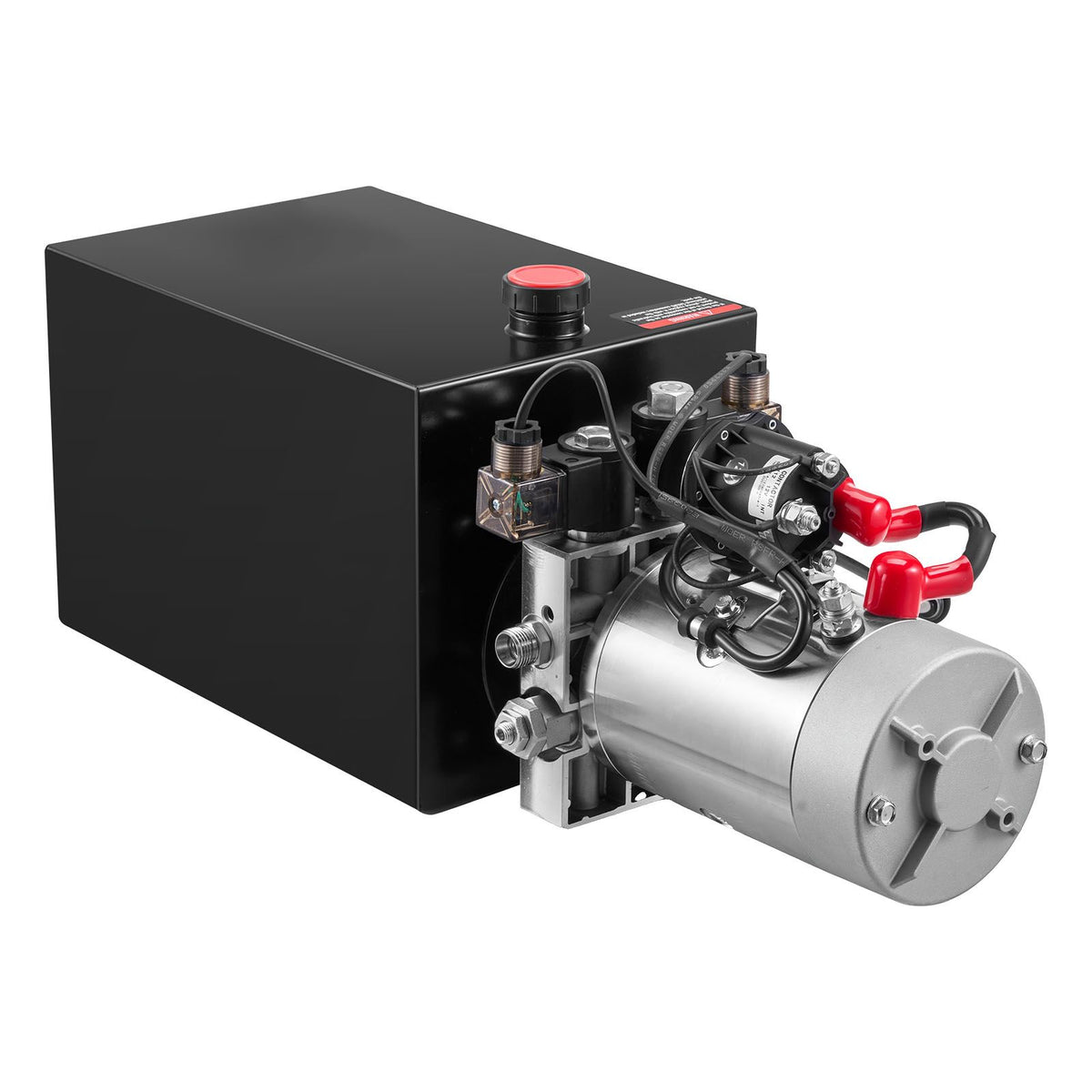 12 L Hydraulic Power Unit, Double Acting Dump Trailer Pump, 22 MPa Max Relief Pressure & 3.4 L/min Flow Rate, DC 12V Hydraulic Pump with Metal Reservoir for Dump Trailer Car Lifting