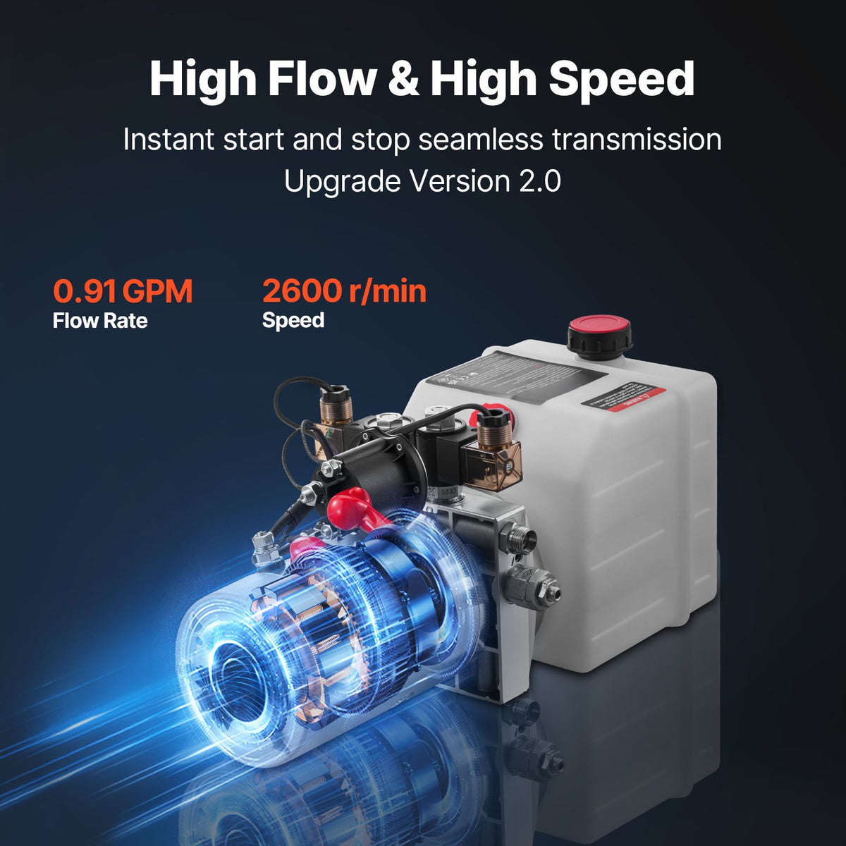 3 L Hydraulic Power Unit, Double Acting Dump Trailer Pump, 22 MPa Max Relief Pressure & 3.4 L/min Flow Rate, DC 12V Hydraulic Pump with Metal Reservoir for Dump Trailer Car Lifting