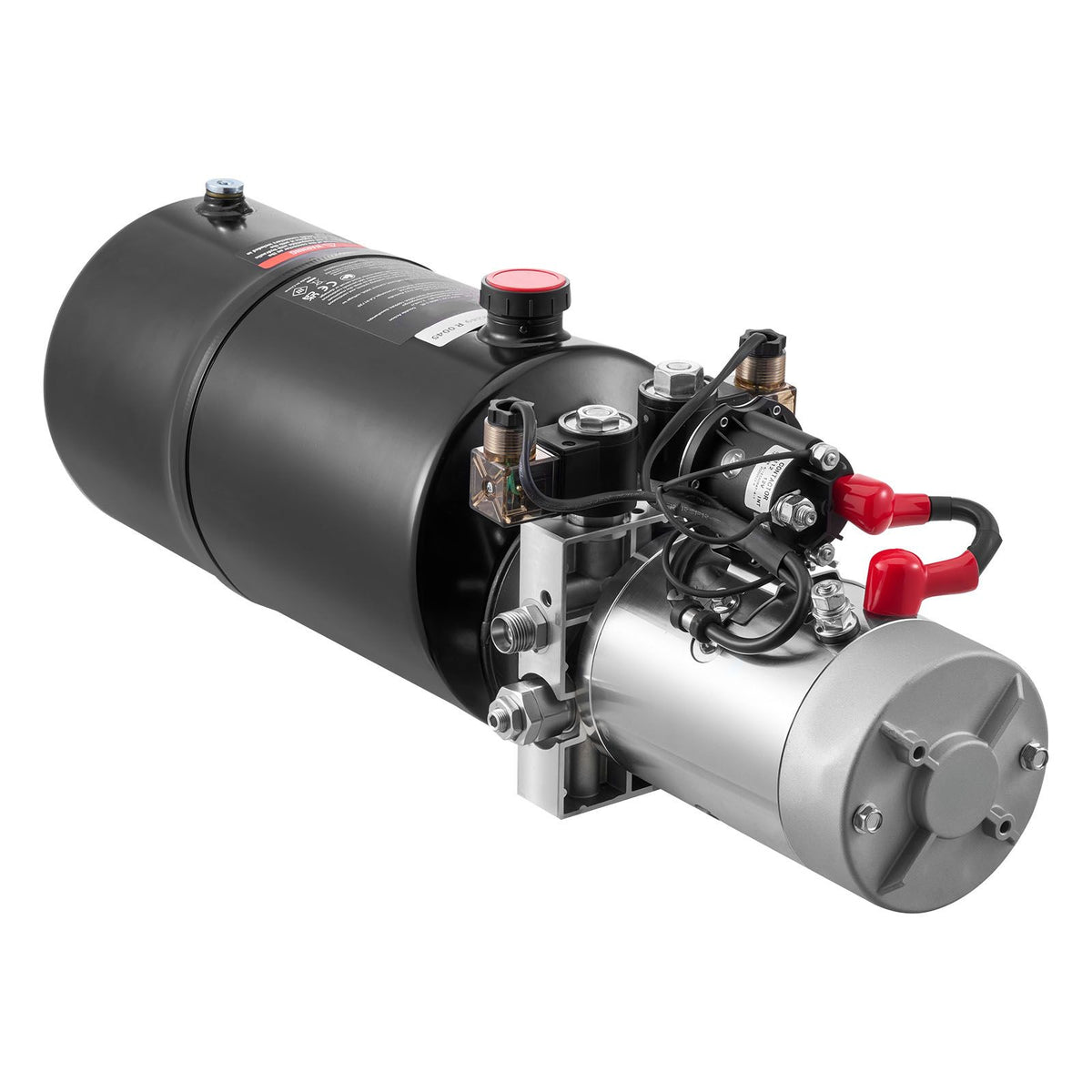 8 L Hydraulic Power Unit, Double Acting Dump Trailer Pump, 22 MPa Max Relief Pressure & 3.4 L/min Flow Rate, DC 12V Hydraulic Pump with Metal Reservoir for Dump Trailer Car Lifting