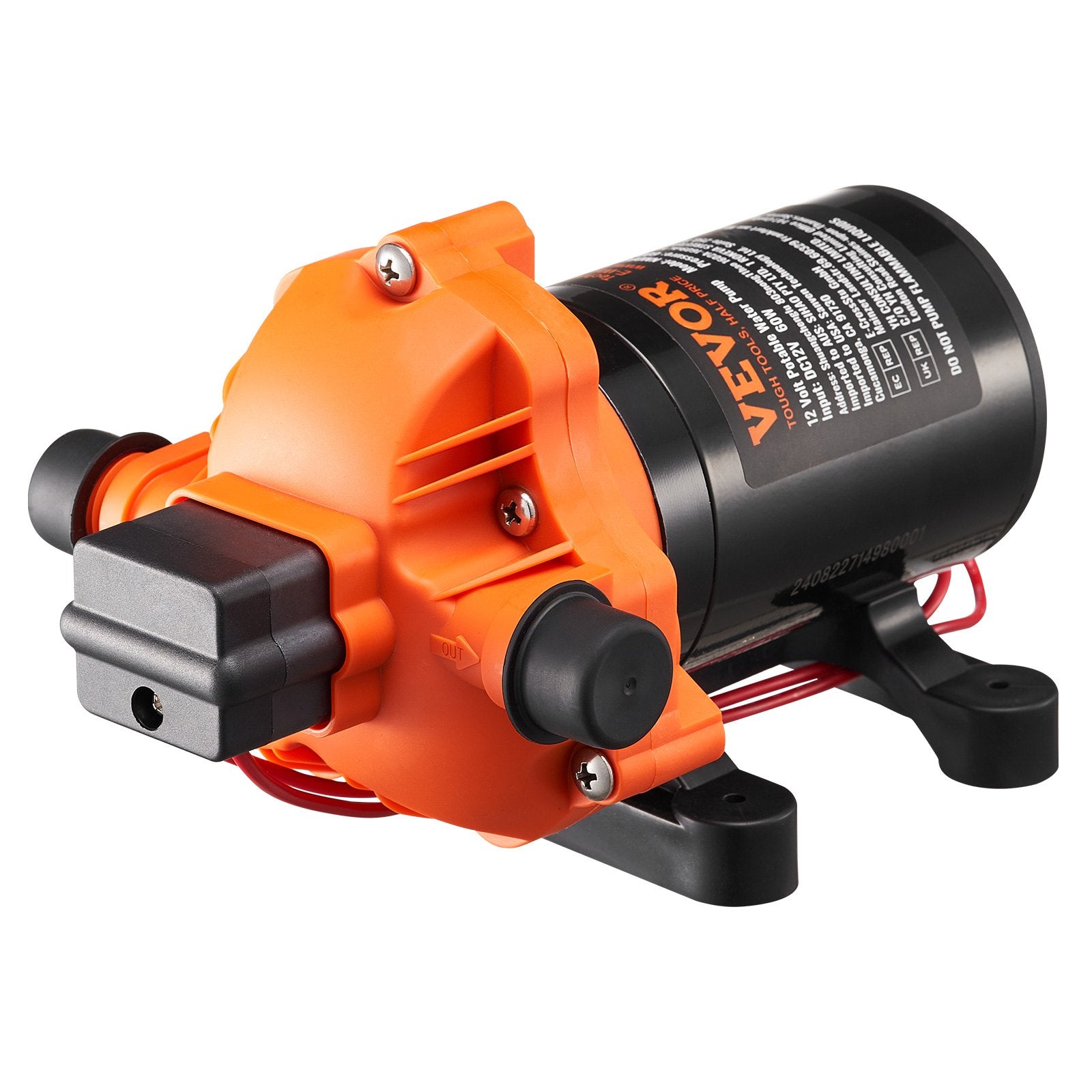 Fuel & Exhaust: VEVOR Diaphragm Pump 1.8GPM 6.81 L/min 3-Chamber Water Pump Pressure Switch