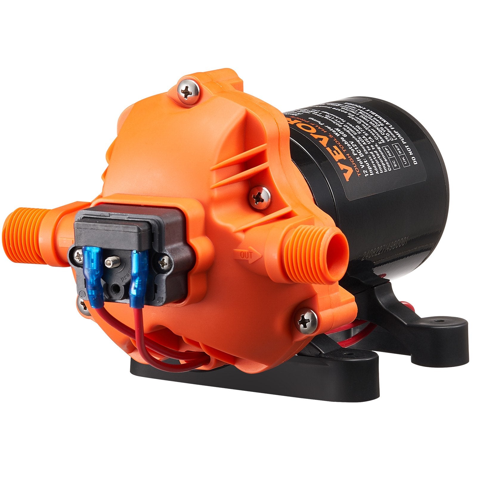Fuel & Exhaust: VEVOR Diaphragm Pump 1.8GPM 6.81 L/min 3-Chamber Water Pump Pressure Switch