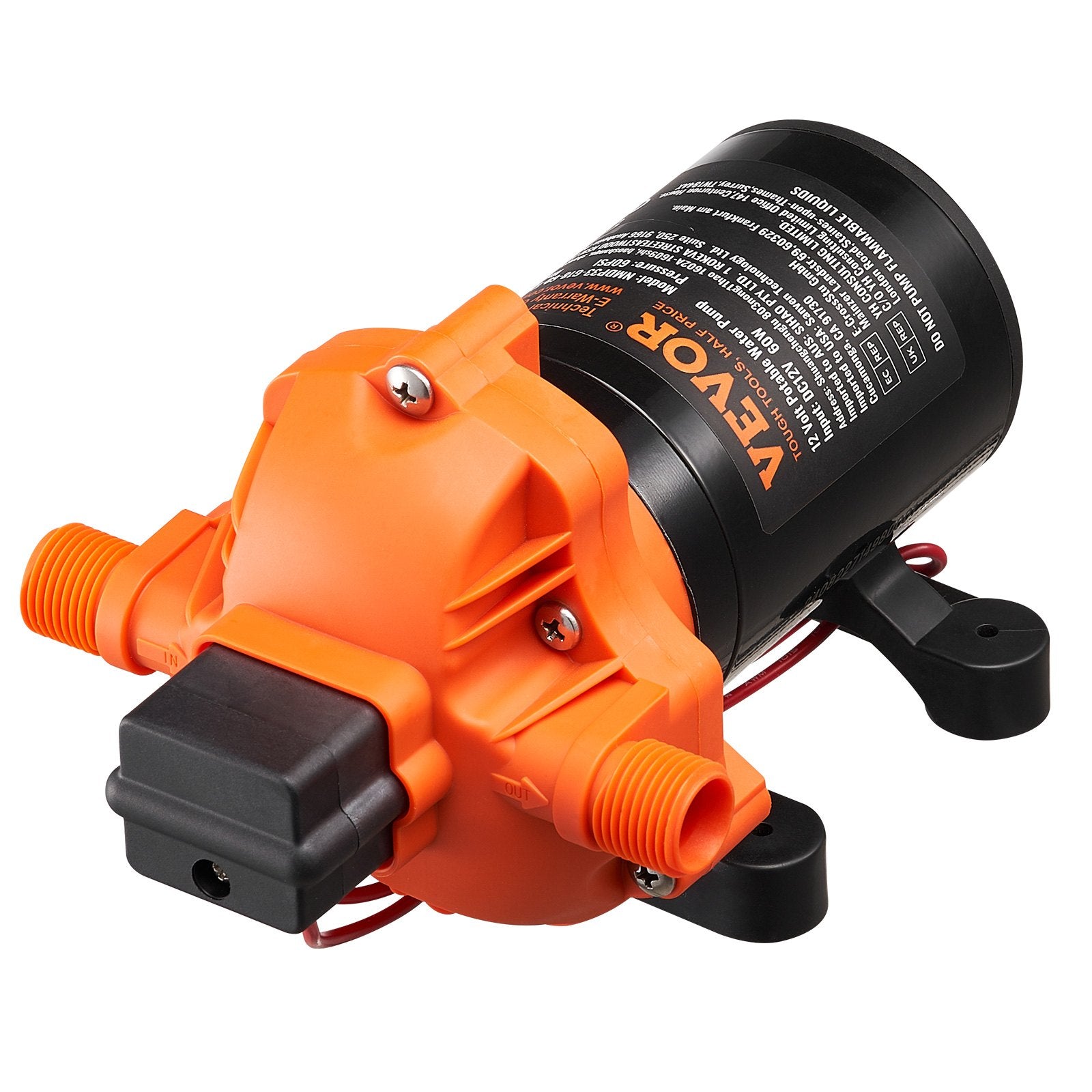 Fuel & Exhaust: VEVOR Diaphragm Pump 1.8GPM 6.81 L/min 3-Chamber Water Pump Pressure Switch