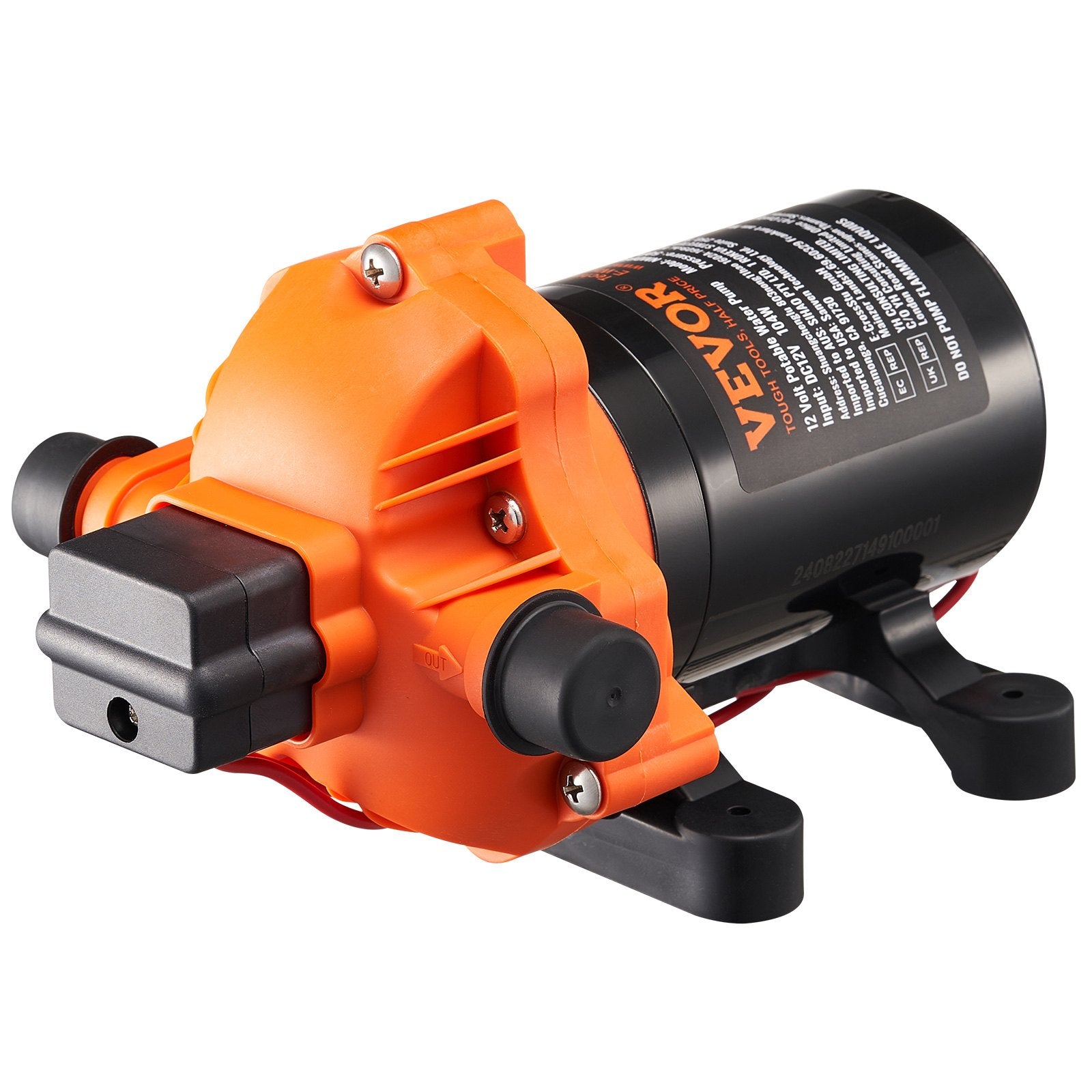 Fuel & Exhaust: VEVOR Diaphragm Pump 3.5GPM 13.25L/min 3-Chamber Water Pump Pressure Switch