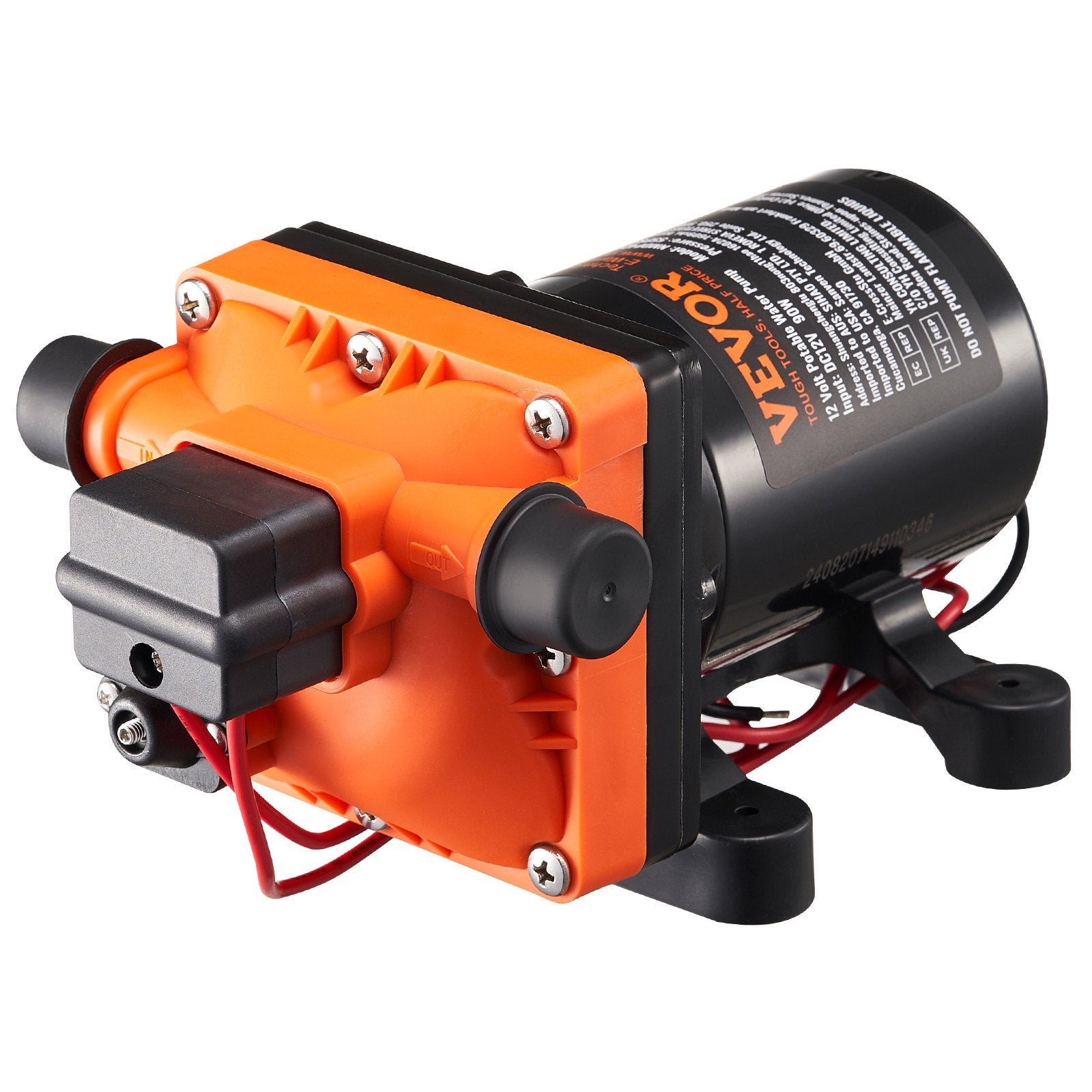 Fuel & Exhaust: VEVOR Diaphragm Pump 3GPM 11.36 L/min 4-Chamber Water Pump Pressure Switch