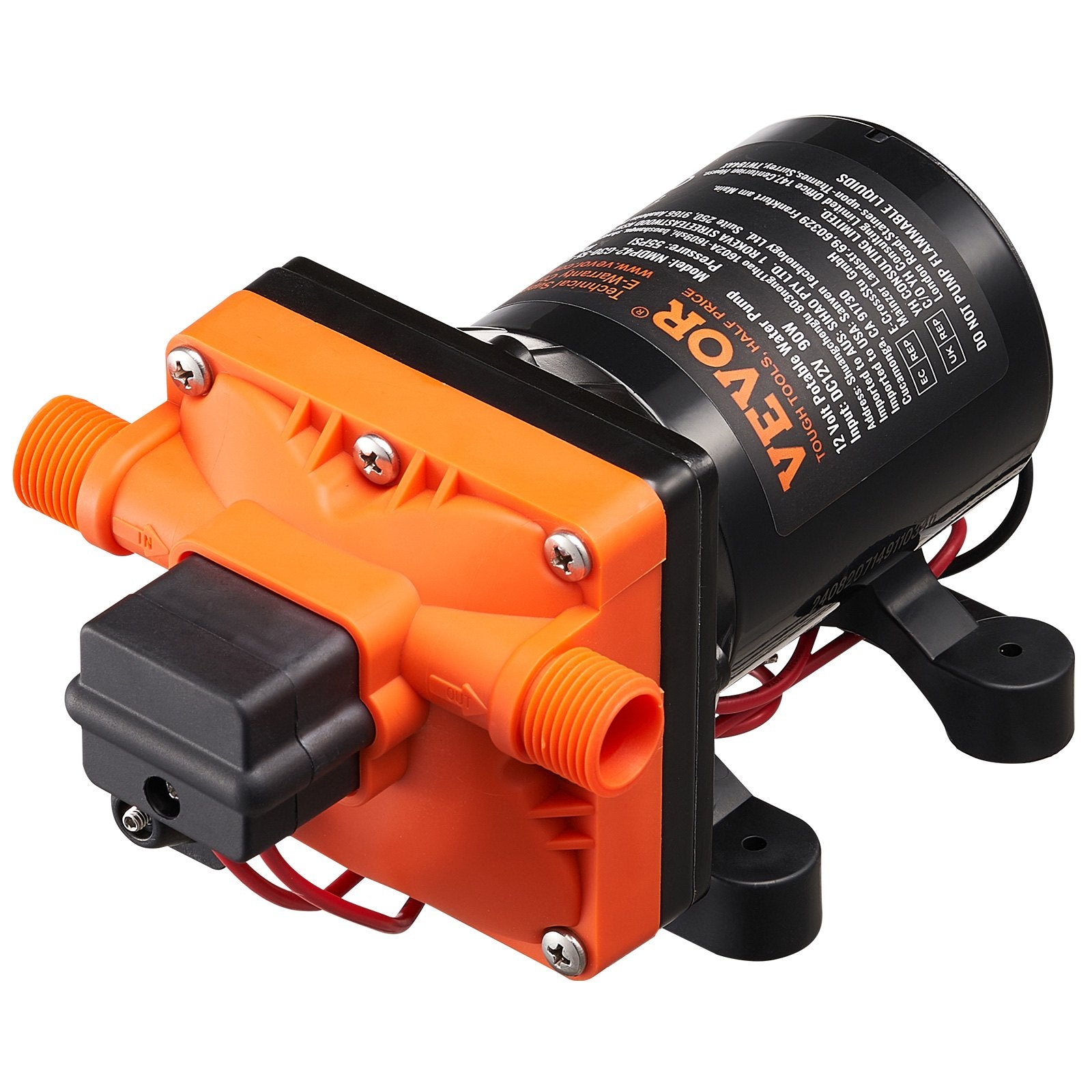 Fuel & Exhaust: VEVOR Diaphragm Pump 3GPM 11.36 L/min 4-Chamber Water Pump Pressure Switch