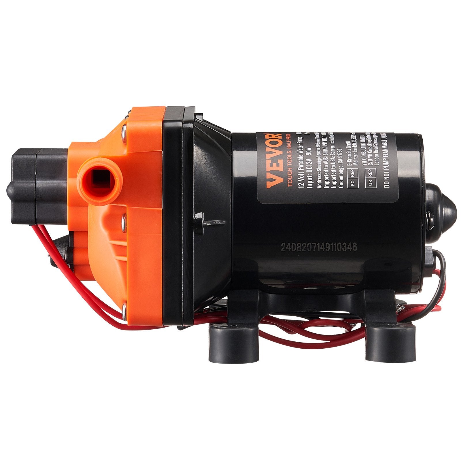 Fuel & Exhaust: VEVOR Diaphragm Pump 3GPM 11.36 L/min 4-Chamber Water Pump Pressure Switch