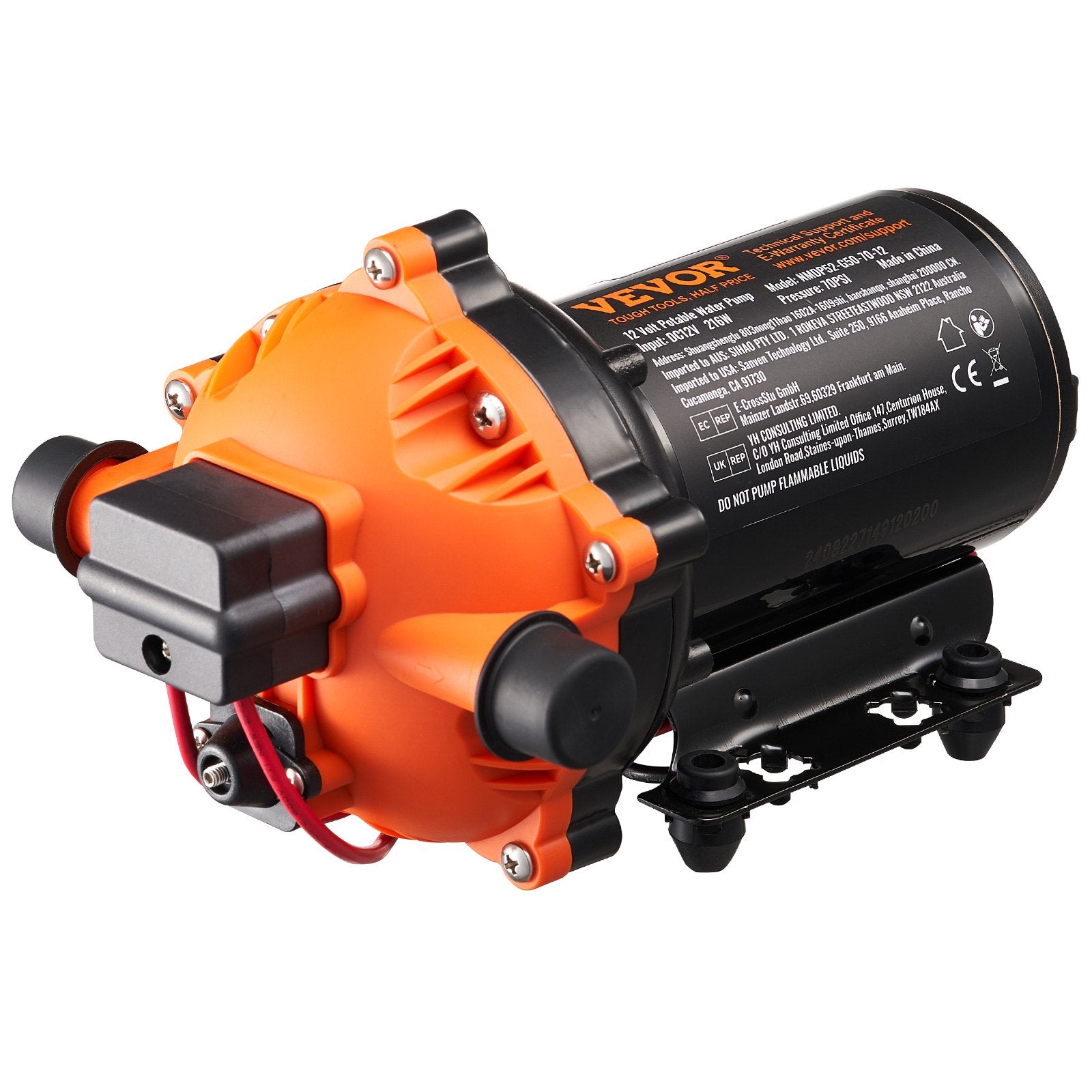 Fuel & Exhaust: VEVOR Diaphragm Pump 5GPM 18.93 L/min 5-Chamber Water Pump Pressure Switch