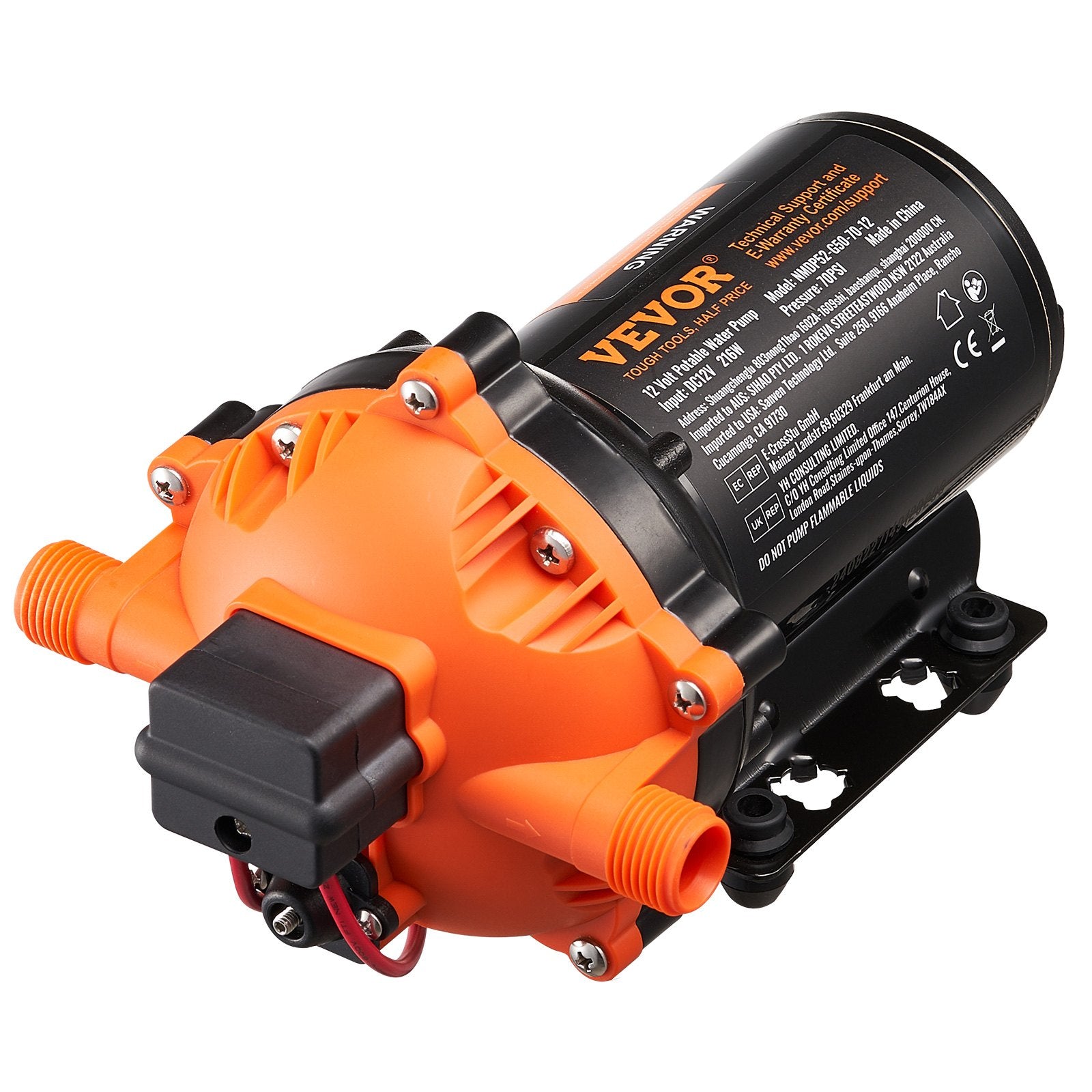 Fuel & Exhaust: VEVOR Diaphragm Pump 5GPM 18.93 L/min 5-Chamber Water Pump Pressure Switch