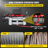Automotive Lifts & Hoists: VEVOR Electric Winch Recovery 12v 13500Lb / 6125Kg,Electric Truck Winch with Handle and Wireless Remote Control,13500Lb /6125Kg Electric Truck Winch with 92 ft Strong Steel Cable