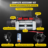 Automotive Lifts & Hoists: VEVOR Electric Winch Recovery 12v 13500Lb / 6125Kg,Electric Truck Winch with Handle and Wireless Remote Control,13500Lb /6125Kg Electric Truck Winch with 92 ft Strong Steel Cable