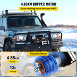 Gardening Tools: VEVOR Electric Winch 13500lb/6123kg, Steel Cable Recovery Winch 12V, Power Winch with Wireless Remote Control, Handlebar-Mounted Rocker and Powerful Motor for Boats, UTV, ATV Wrangler Accessories