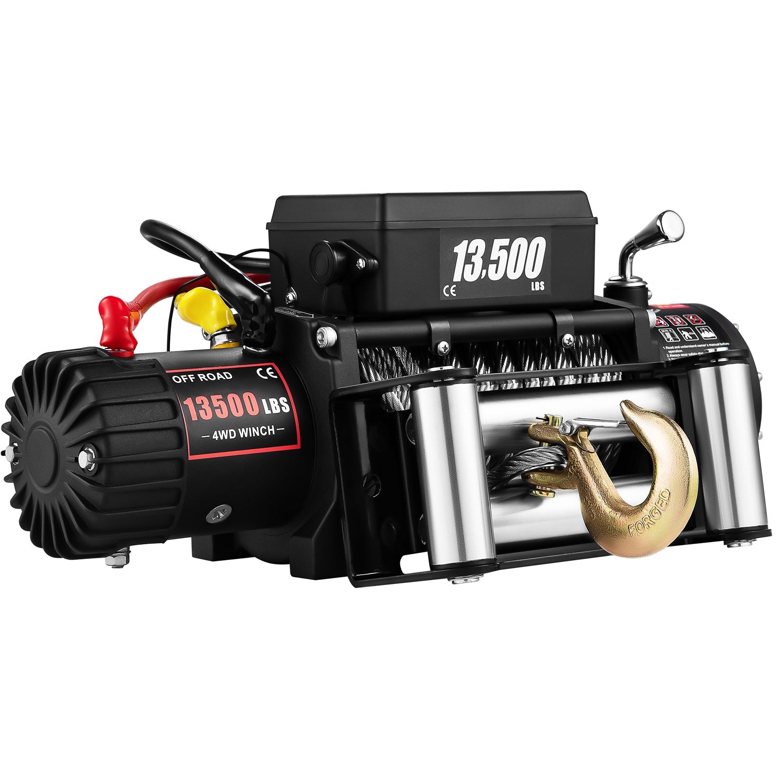 Gardening Tools: VEVOR Electric Winch 13500lb/6123kg, Steel Cable Recovery Winch 12V, Power Winch with Wireless Remote Control, Handlebar-Mounted Rocker and Powerful Motor for Boats, UTV, ATV Wrangler Accessories