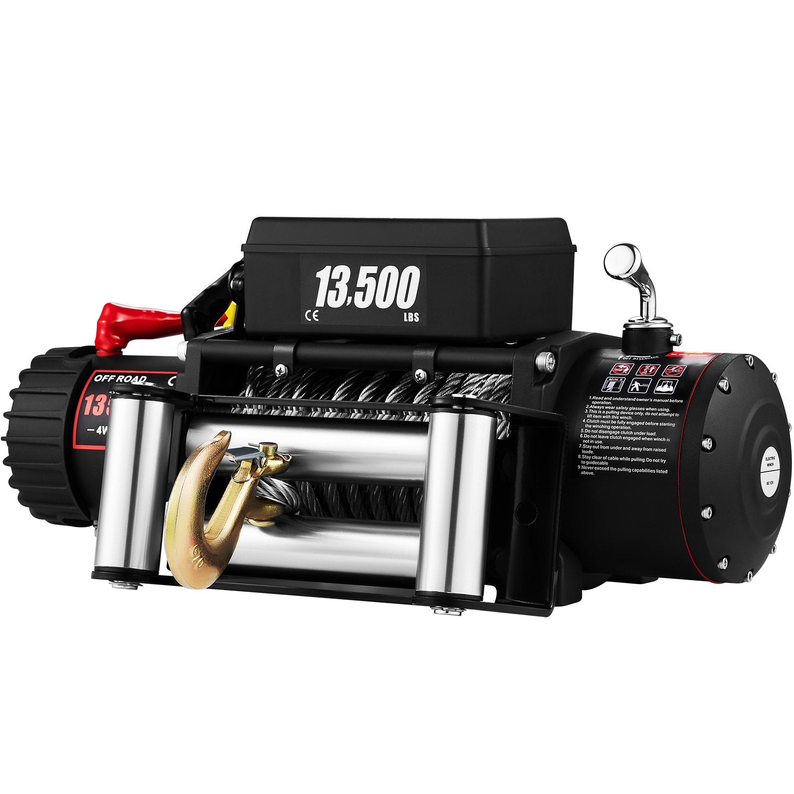 Gardening Tools: VEVOR Electric Winch 13500lb/6123kg, Steel Cable Recovery Winch 12V, Power Winch with Wireless Remote Control, Handlebar-Mounted Rocker and Powerful Motor for Boats, UTV, ATV Wrangler Accessories