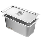 Food Storage: VEVOR 8 Pack Hotel Pans, 1/3 Size Anti-Jam Steam Pan with Lid, 0.8mm Thick Stainless Steel Steam Table Pan, 6-Inch Deep Commercial Table Pan, Catering Storage Food Pan, for Industrial & Scientific