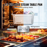 Food Storage: VEVOR 8 Pack Hotel Pans, 1/3 Size Anti-Jam Steam Pan with Lid, 0.8mm Thick Stainless Steel Steam Table Pan, 6-Inch Deep Commercial Table Pan, Catering Storage Food Pan, for Industrial & Scientific