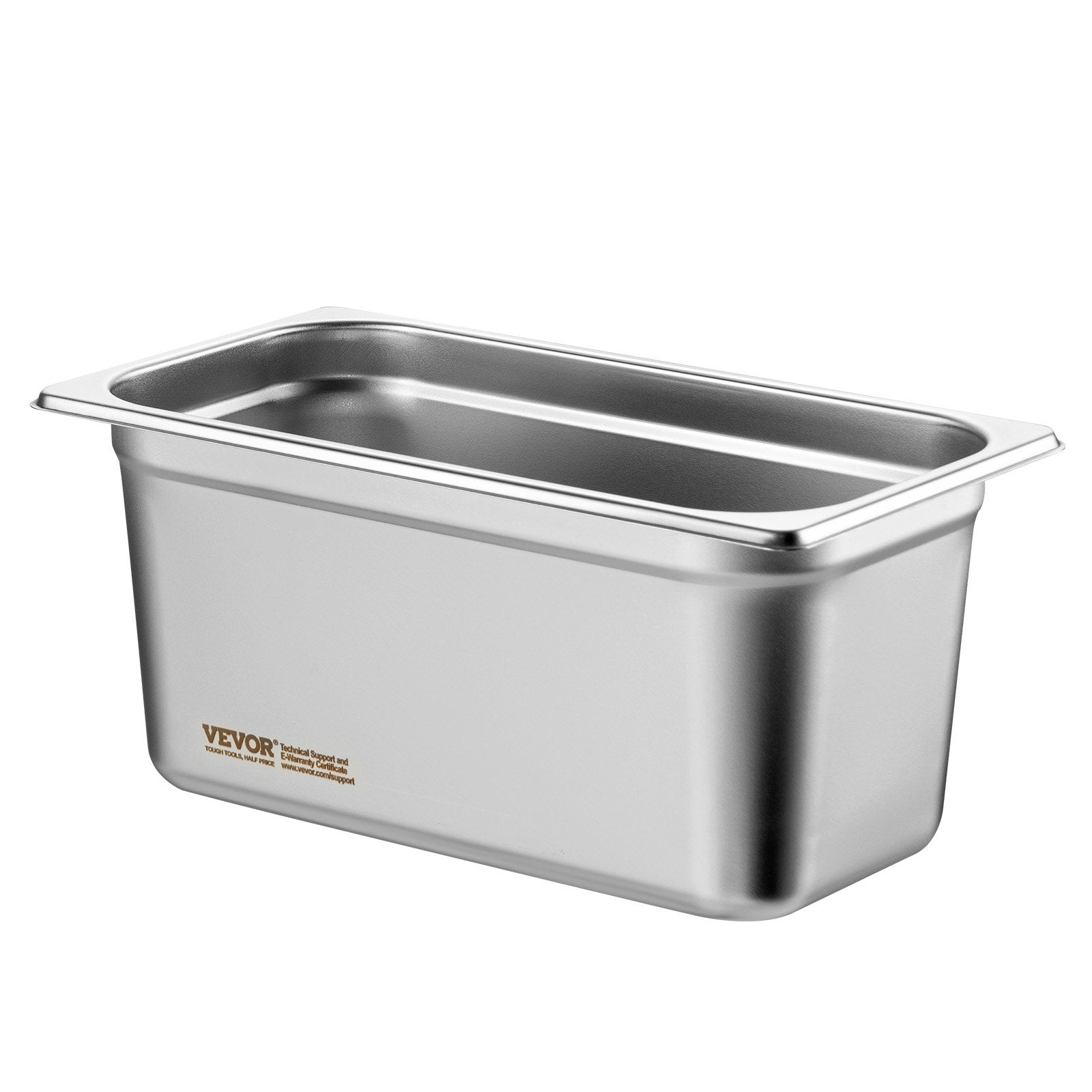 8 Pack Hotel Pans, 1/3 Size Anti-Jam Steam Pan with Lid, 0.8mm Thick Stainless Steel Steam Table Pan, 6-Inch Deep Commercial Table Pan, Catering Storage Food Pan, for Industrial & Scientific