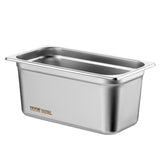 Food Storage: VEVOR 8 Pack Hotel Pans, 1/3 Size Anti-Jam Steam Pan with Lid, 0.8mm Thick Stainless Steel Steam Table Pan, 6-Inch Deep Commercial Table Pan, Catering Storage Food Pan, for Industrial & Scientific