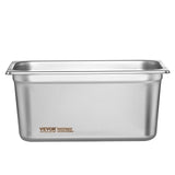 Food Storage: VEVOR 8 Pack Hotel Pans, 1/3 Size Anti-Jam Steam Pan with Lid, 0.8mm Thick Stainless Steel Steam Table Pan, 6-Inch Deep Commercial Table Pan, Catering Storage Food Pan, for Industrial & Scientific