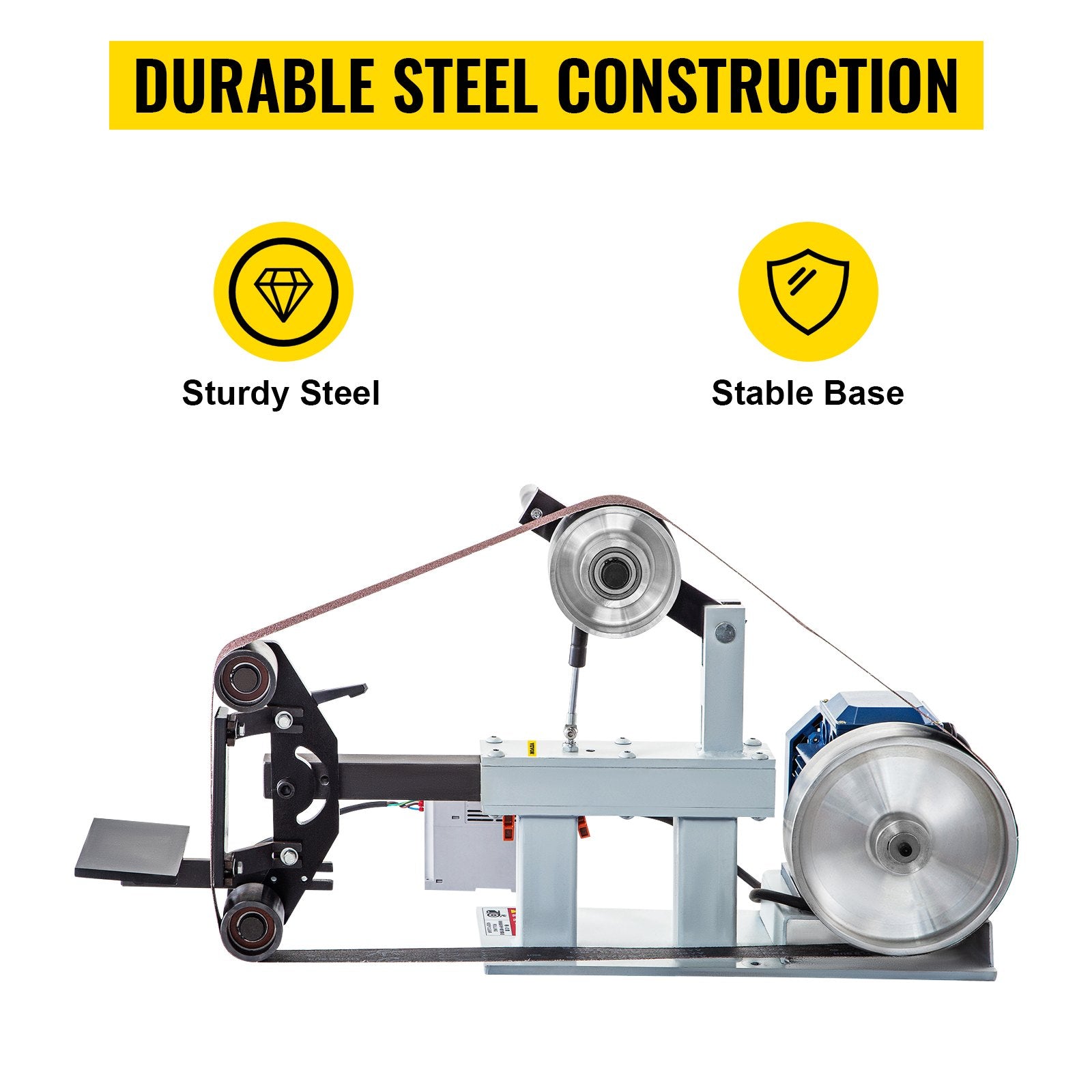Outdoor Power Equipment: Vevor Belt Grinder Sander 2" x 82" Complete Chassis with 2HP Motor & VFD Combo