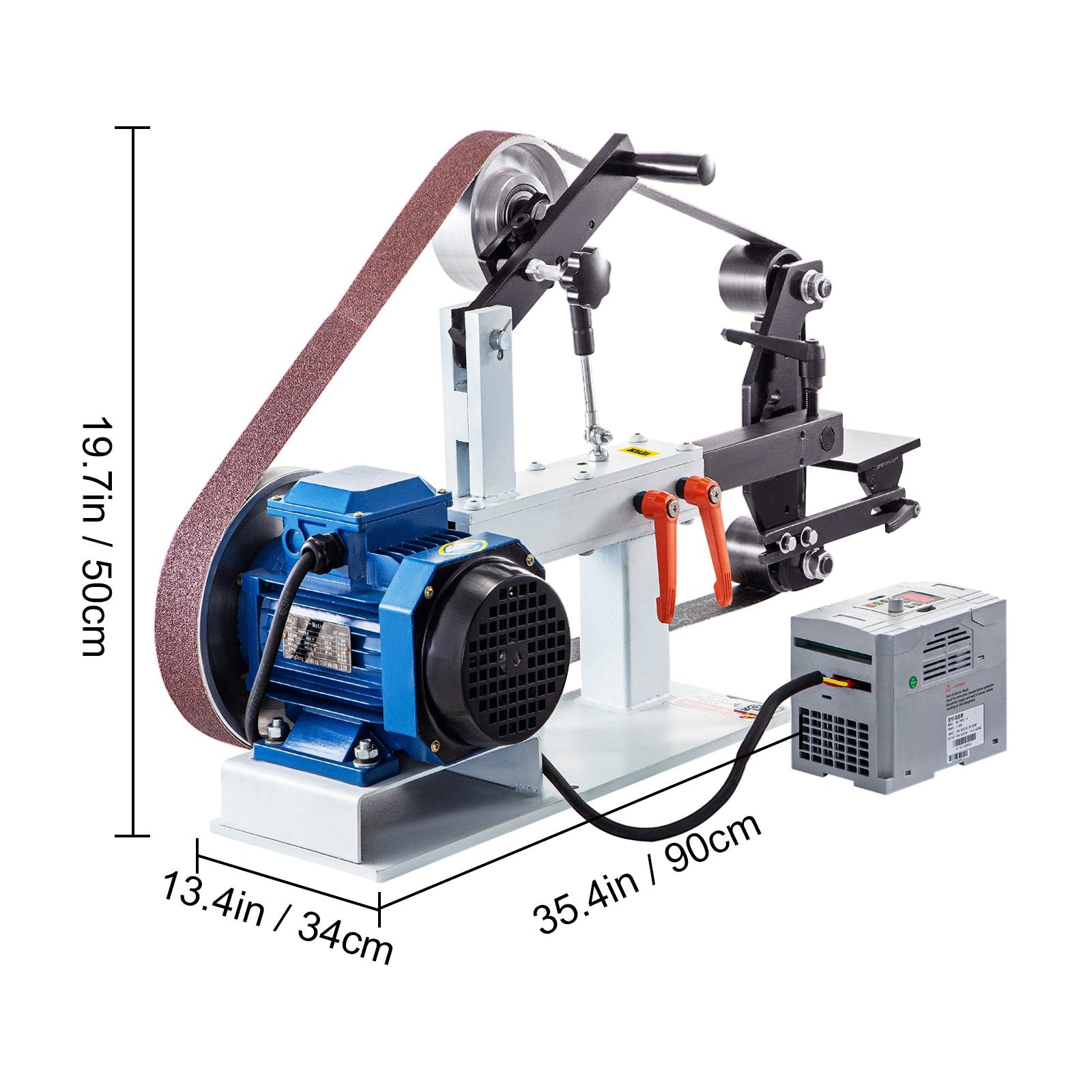 Outdoor Power Equipment: Vevor Belt Grinder Sander 2" x 82" Complete Chassis with 2HP Motor & VFD Combo