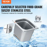 Food Storage: VEVOR 6 Pack Hotel Pans, 1/6  Size Anti-Jam Steam Pan, 0.8mm Thick Stainless Steel Restaurant Steam Table Pan, 6-Inch Deep Commercial Table Pan, Catering Storage Food Pan, for Industrial & Scientific