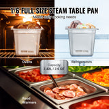Food Storage: VEVOR 6 Pack Hotel Pans, 1/6  Size Anti-Jam Steam Pan, 0.8mm Thick Stainless Steel Restaurant Steam Table Pan, 6-Inch Deep Commercial Table Pan, Catering Storage Food Pan, for Industrial & Scientific