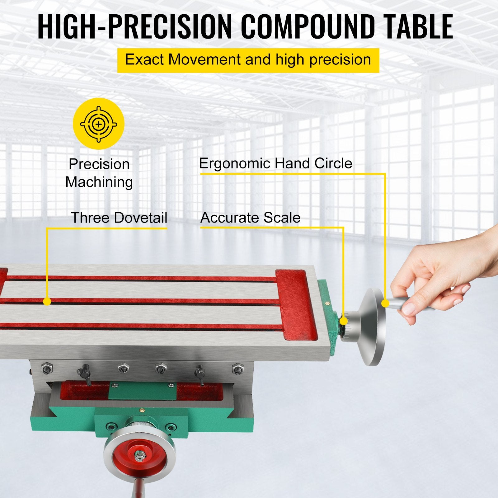 Compound Milling Machine Worktable 450x170mm 2 Axis Cross Slide Drill Vice