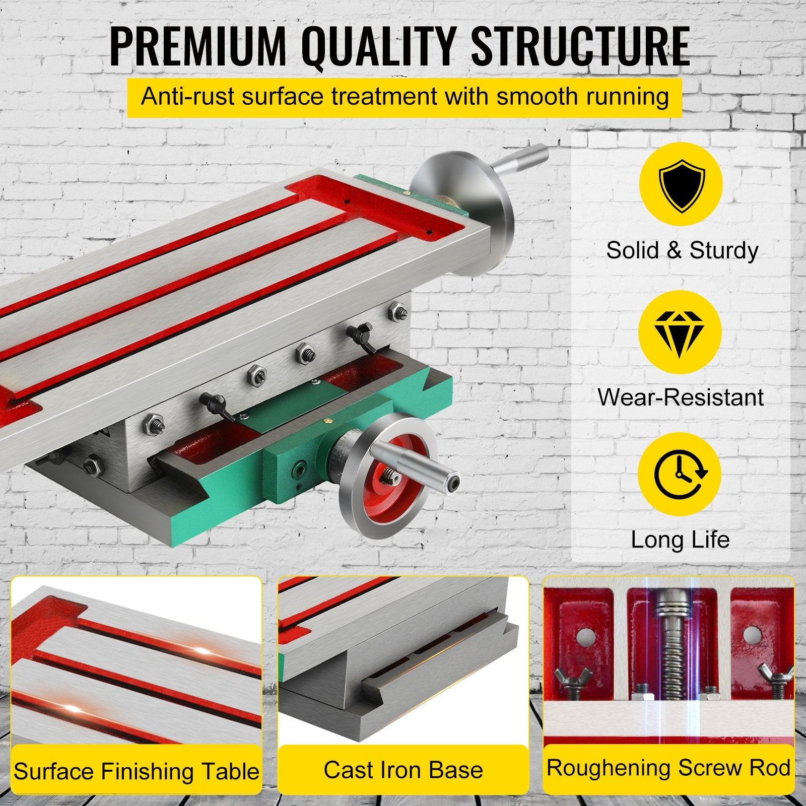 Compound Milling Machine Worktable 450x170mm 2 Axis Cross Slide Drill Vice