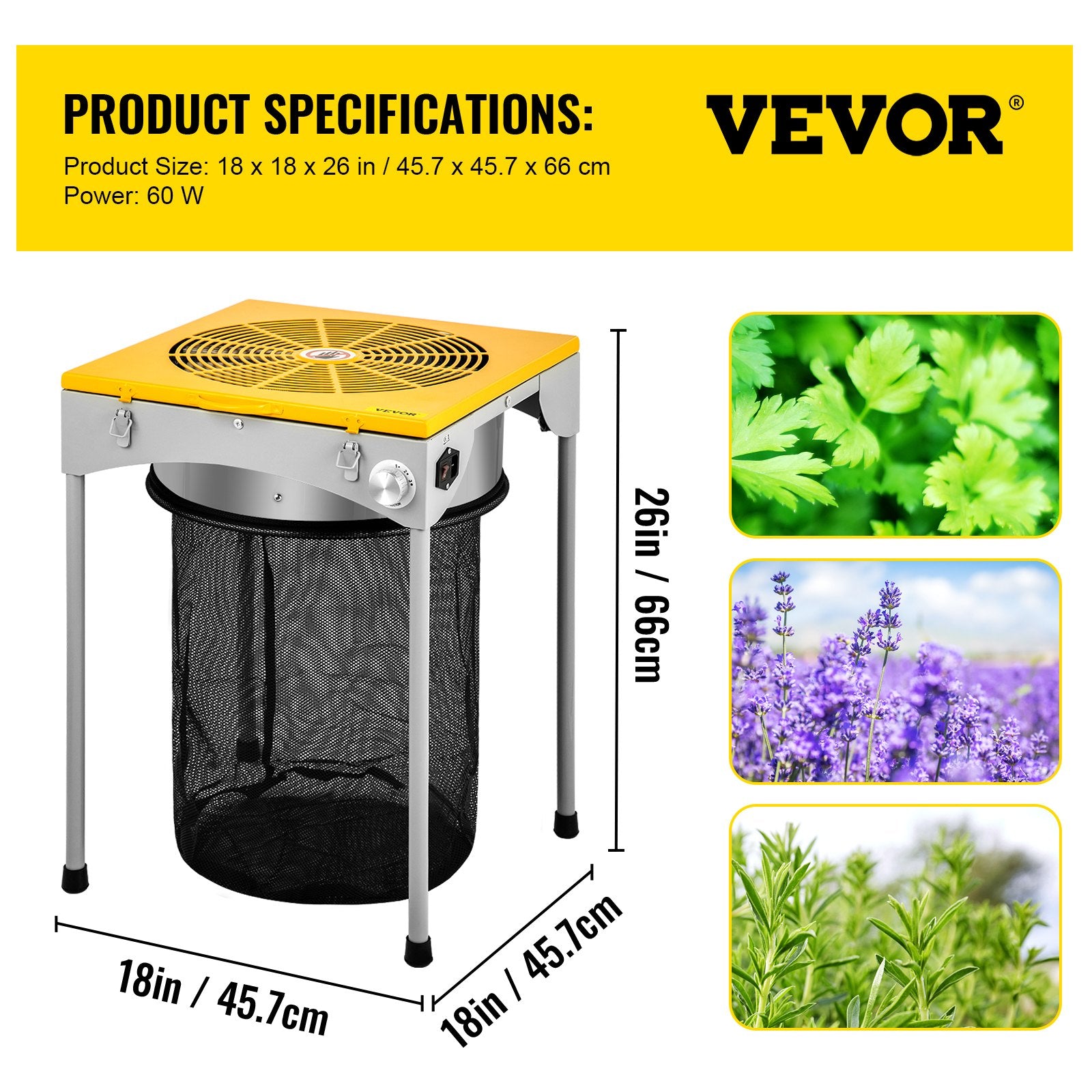 Gardening Tools: VEVOR Automatic Bud Trimmer, 18" Electric Trimmer, Stainless Steel Leaf Bud Automatic Hydroponic with High-Speed Blade Trim, Three Speed Strong Durable Bud Trimmer Leaves Fall into Included Bag