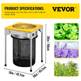 Gardening Tools: VEVOR Automatic Bud Trimmer, 18" Electric Trimmer, Stainless Steel Leaf Bud Automatic Hydroponic with High-Speed Blade Trim, Three Speed Strong Durable Bud Trimmer Leaves Fall into Included Bag