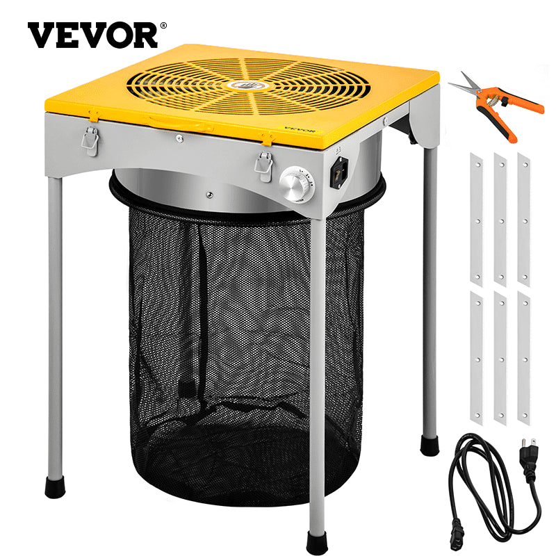 Gardening Tools: VEVOR Automatic Bud Trimmer, 18" Electric Trimmer, Stainless Steel Leaf Bud Automatic Hydroponic with High-Speed Blade Trim, Three Speed Strong Durable Bud Trimmer Leaves Fall into Included Bag