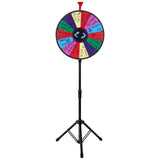 Basketball & Basketball Accessories: Vevor 18 Inch Tabletop Color Prize Wheel with Folding Tripod Floor Stand 14 Slots Dry Erase