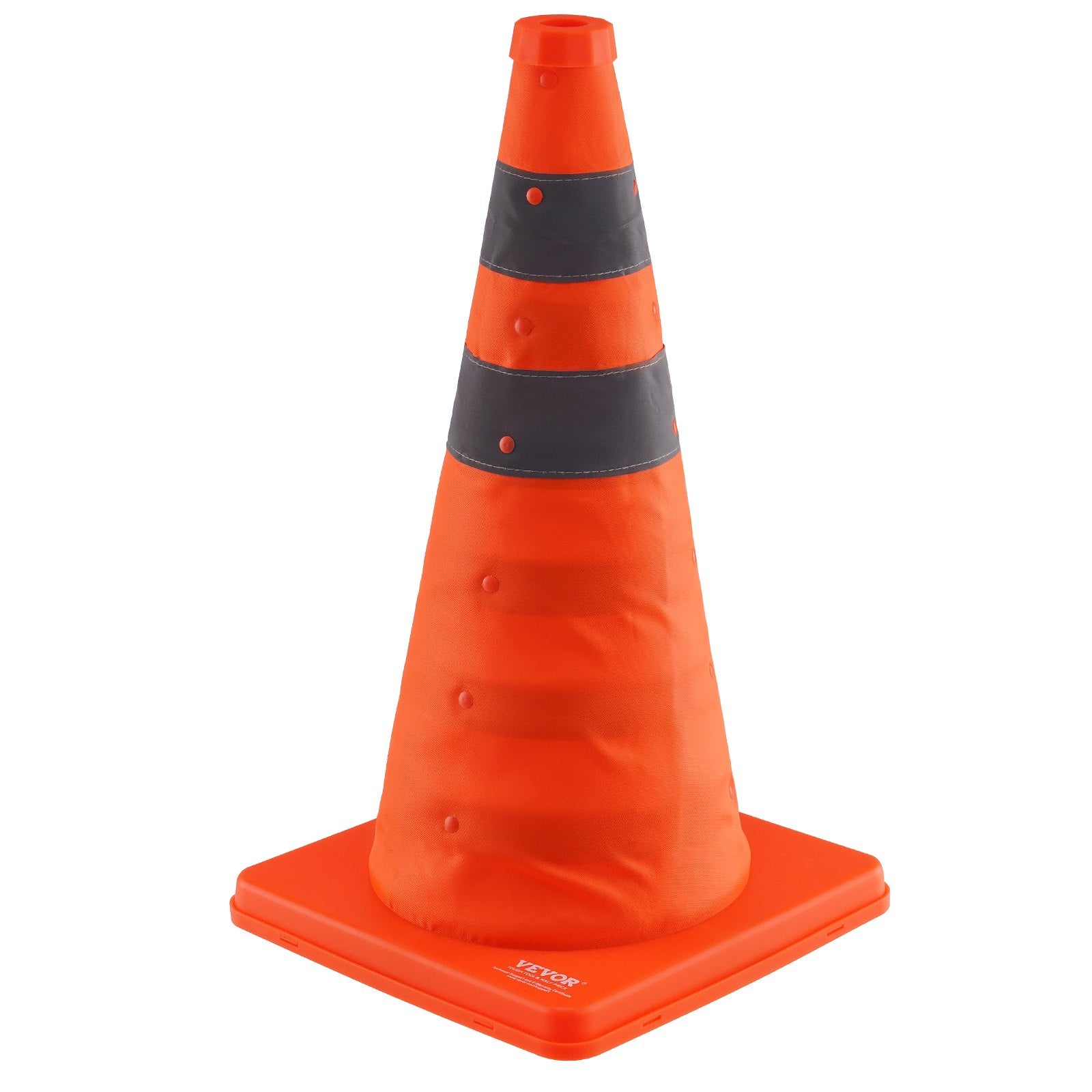 Automotive Decor: VEVOR Safety Cones, 4 Pack 18 inch Collapsible Traffic Cones, Construction Cones with Reflective Collars, Wide Base and A Storage Bag, for Traffic Control, Driving Training, Parking Lots