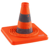 Automotive Decor: VEVOR Safety Cones, 4 Pack 18 inch Collapsible Traffic Cones, Construction Cones with Reflective Collars, Wide Base and A Storage Bag, for Traffic Control, Driving Training, Parking Lots