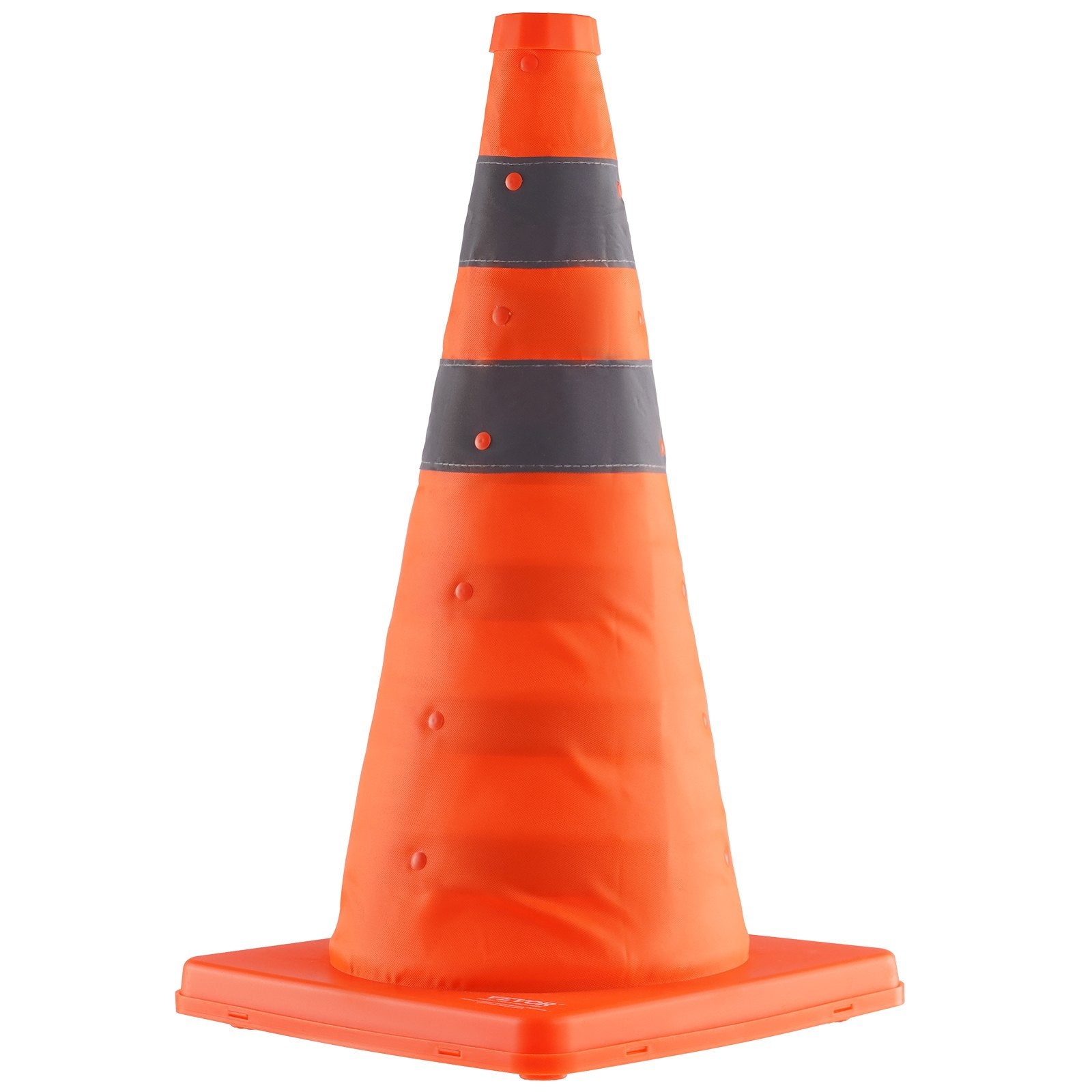 Automotive Decor: VEVOR Safety Cones, 4 Pack 18 inch Collapsible Traffic Cones, Construction Cones with Reflective Collars, Wide Base and A Storage Bag, for Traffic Control, Driving Training, Parking Lots