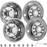 Automotive Repair & Speciality Tools: VEVOR Polished 19.5" 10 Lug Wheel Simulators Stainless Steel Bolt Kit Hubcap Kit Fit for 2005-2020 Ford F450/F550 2WD Trunk Dually Wheel Cover Set