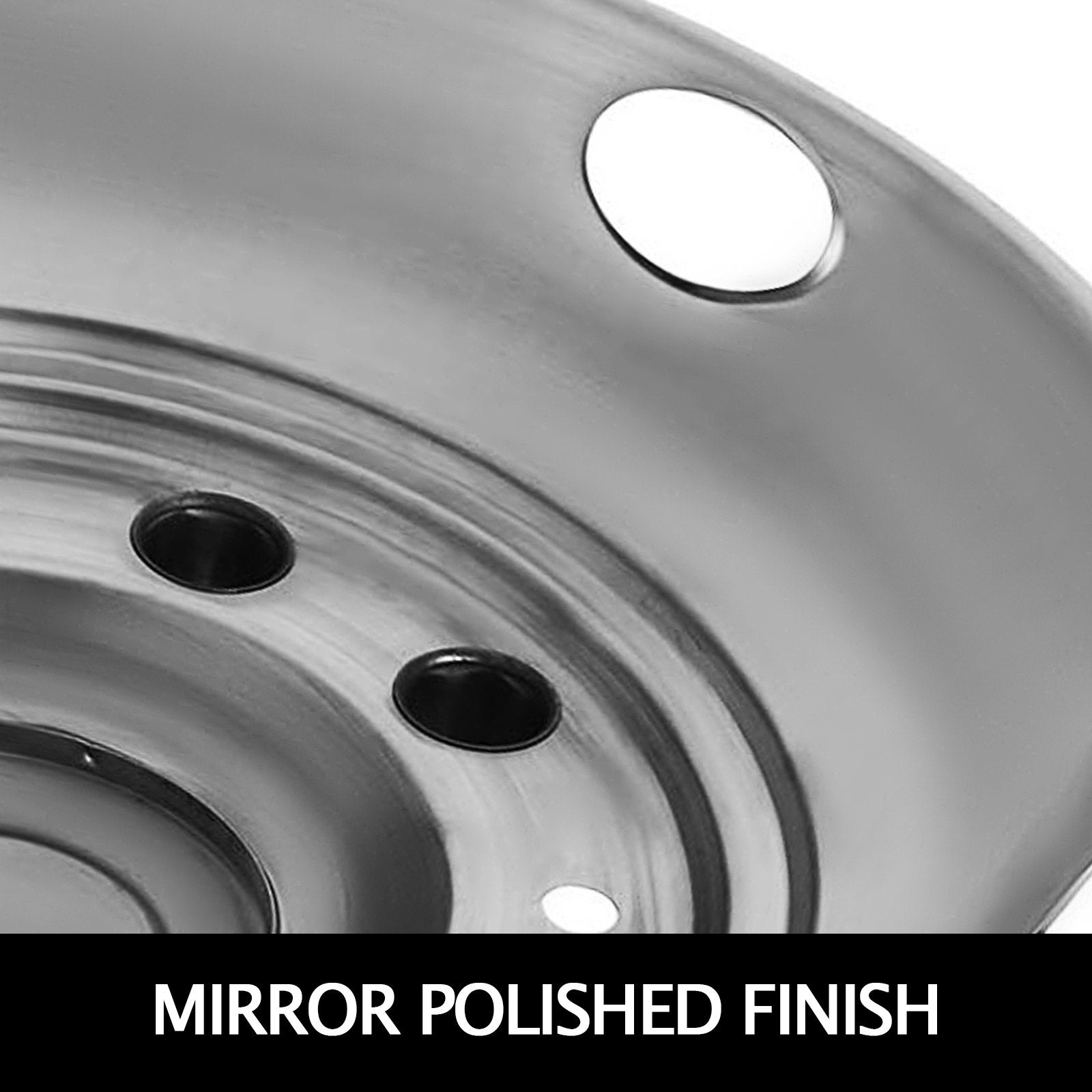 Automotive Repair & Speciality Tools: VEVOR Polished 19.5" 10 Lug Wheel Simulators Stainless Steel Bolt Kit Hubcap Kit Fit for 2005-2020 Ford F450/F550 2WD Trunk Dually Wheel Cover Set