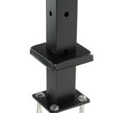 Automotive Repair & Speciality Tools: VEVOR Cable Railing Post, 42" x 1" x 2" Steel L-Shaped Hole Corner Railing Post, 12 Pre-Drilled Holes, SUS304 Stainless Steel Cable Rail Post with Horizontal and Curved Bracket, 1-Pack, Black, 106.7*2.5*5 cm