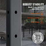 Automotive Repair & Speciality Tools: VEVOR Cable Railing Post, 42" x 1" x 2" Steel L-Shaped Hole Corner Railing Post, 12 Pre-Drilled Holes, SUS304 Stainless Steel Cable Rail Post with Horizontal and Curved Bracket, 1-Pack, Black, 106.7*2.5*5 cm