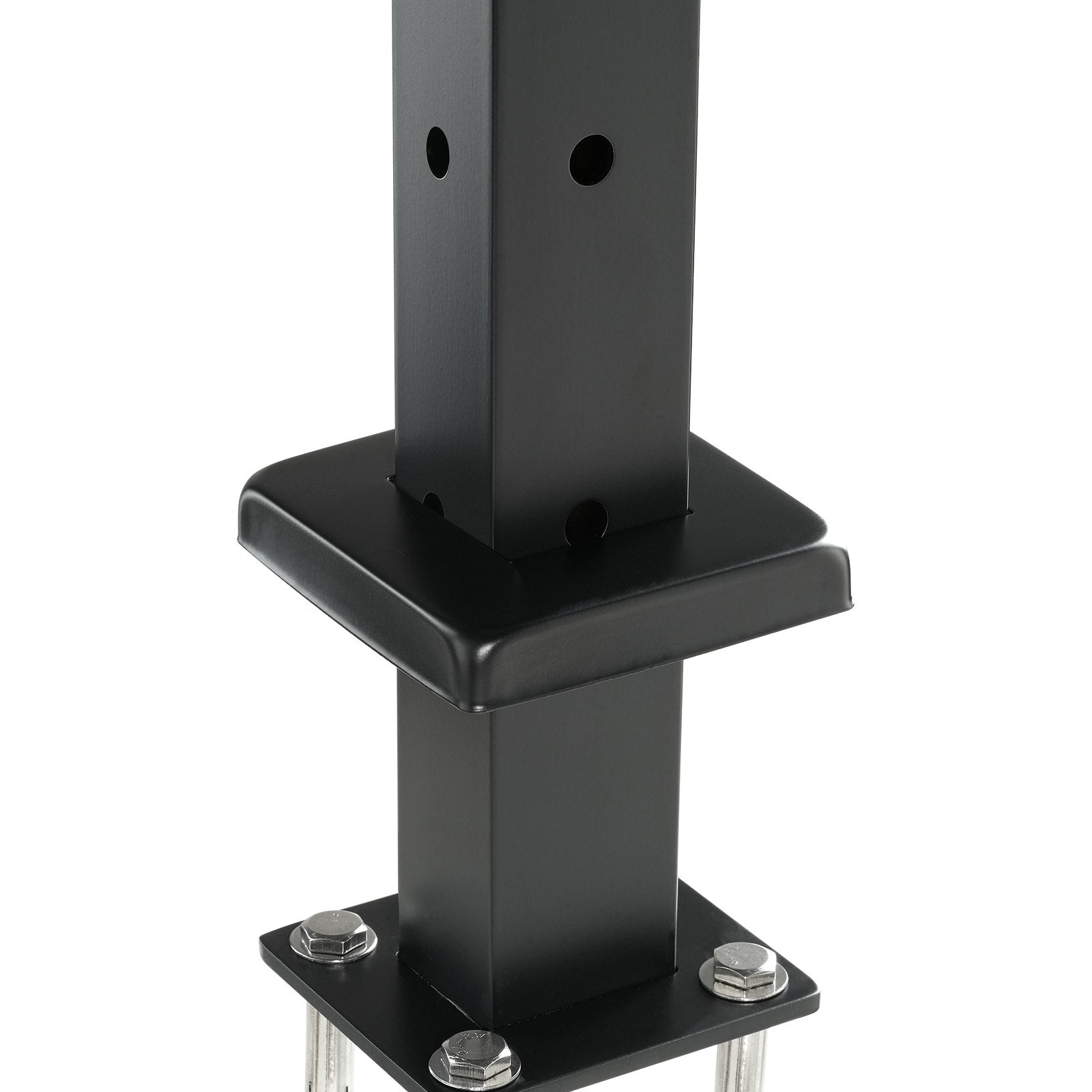Automotive Repair & Speciality Tools: VEVOR Cable Railing Post, 42" x 1" x 2" Steel L-Shaped Hole Corner Railing Post, 12 Pre-Drilled Holes, SUS304 Stainless Steel Cable Rail Post with Horizontal and Curved Bracket, 1-Pack, Black, 106.7*2.5*5 cm