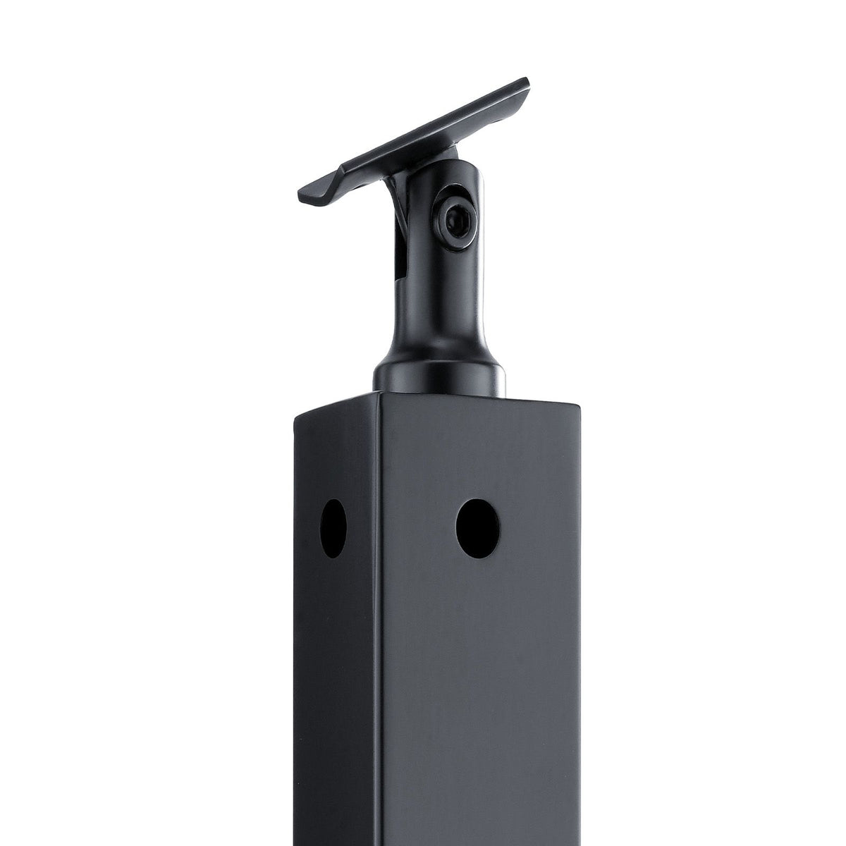 Cable Railing Post, 106.7x5x5cm Corner Railing Post, with L-Shaped Pre-Drilled Holes, Stainless Steel Cable Rail Post with Horizontal and Curved Bracket, 1-Pack, Black, 1JZLGZXHS1065S1EW001V0