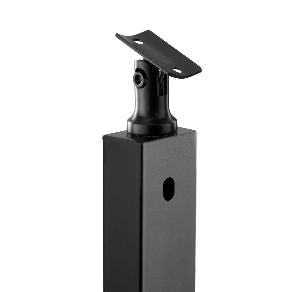 Cable Railing Post, 36x2x2 Inch Stair Railing Post, with Pre-Drilled 30° Angled Holes, Stainless Steel Cable Rail Post with Horizontal and Curved Bracket, 1-Pack, Black, 1JZLGZXHS914YIVIS001V0