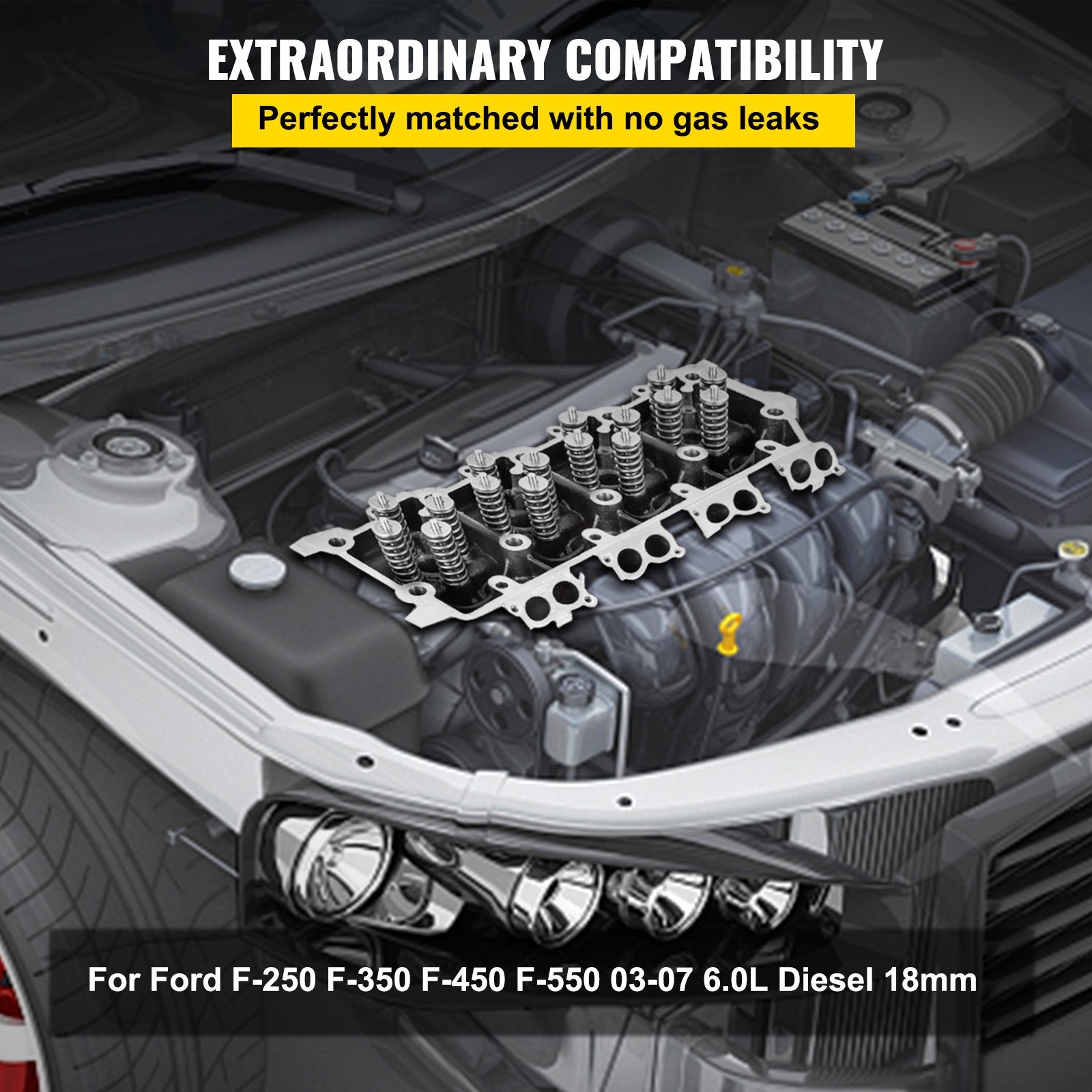 Hand Tools: VEVOR Replacement for 6.0L Cylinder Head 18MM Power Stroke Bare F-Series Cylinder Head 1843080C3
