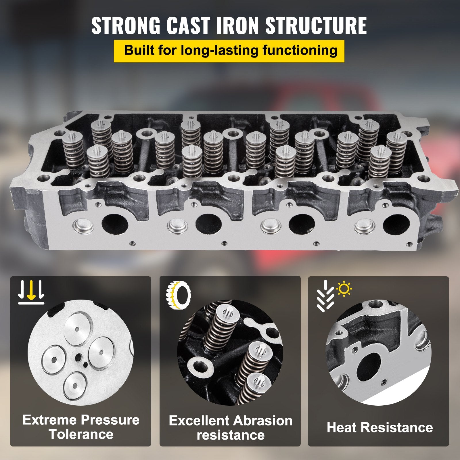 Hand Tools: VEVOR Replacement for 6.0L Cylinder Head 18MM Power Stroke Bare F-Series Cylinder Head 1843080C3